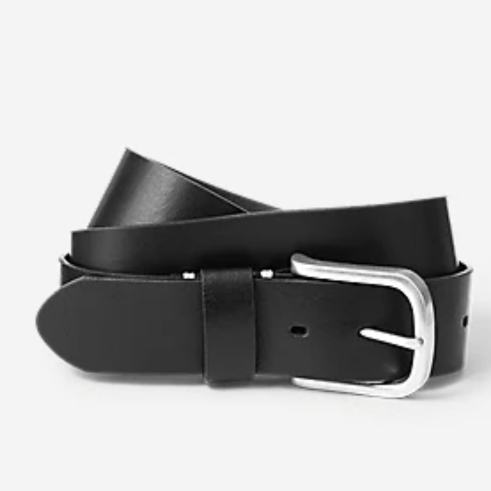 Eddie Bauer Black Leather Belt